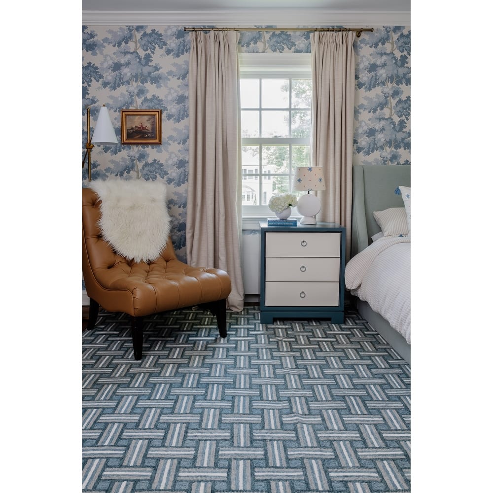 Erin Gates by Momeni Abbott Basketweave Hand Tufted Wool Area Rug