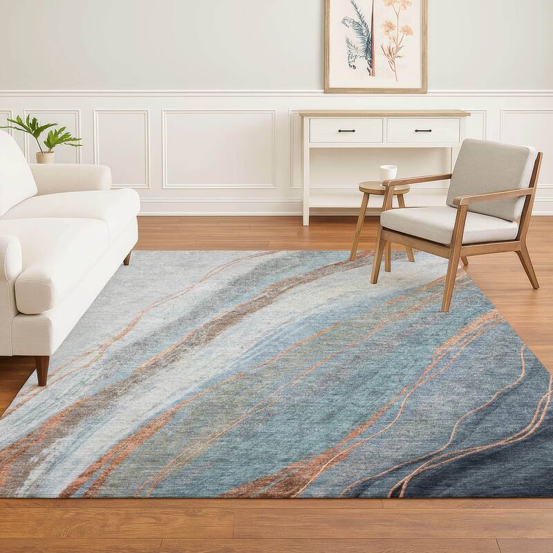 Premium Washable Super Soft Modern Motion Mayfield Rug