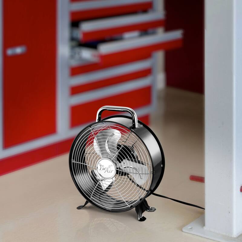 12 Inch Heavy Duty Floor Drum Fan High Velocity Metal Grill
