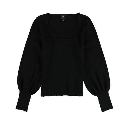 bar III Womens Square-Neck Pullover Sweater,, Black, Large
