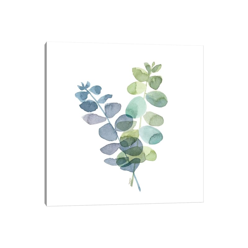 iCanvas "Natural Inspiration Blue Eucalyptus on White I" by Tara Reed Canvas Print