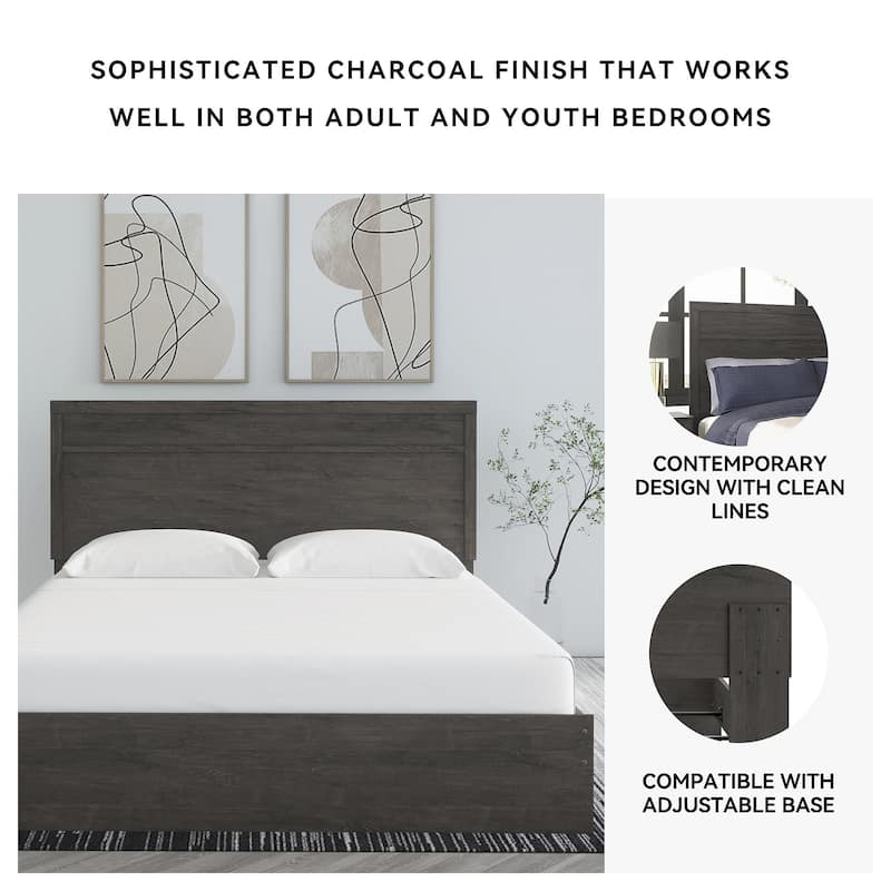 Belachime Black Panel Bed
