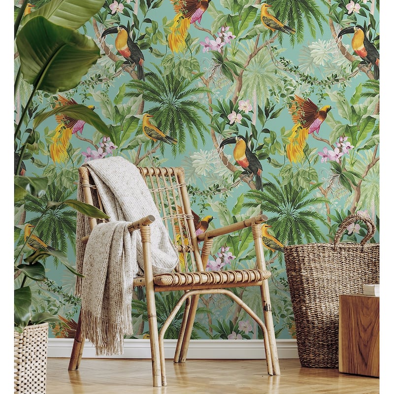 Harry & Grace Tropical Bird Peel and Stick Wallpaper