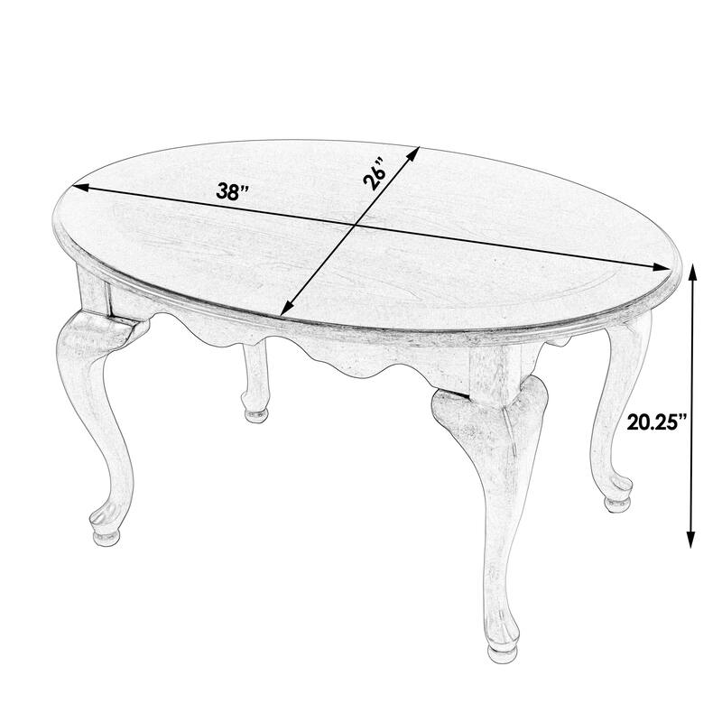 Handmade Butler Grace 3012101 Olive Ash Burl Varnished MDF Wood Oval Cocktail Table (China)