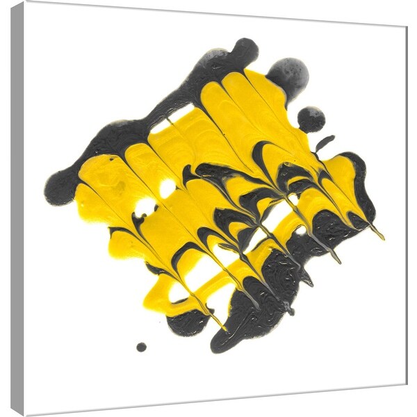 PTM Images 9-101058 PTM Canvas Collection 12" x 12" - "Polished in Golden and Gray" Giclee Abstract Art Print on Canvas