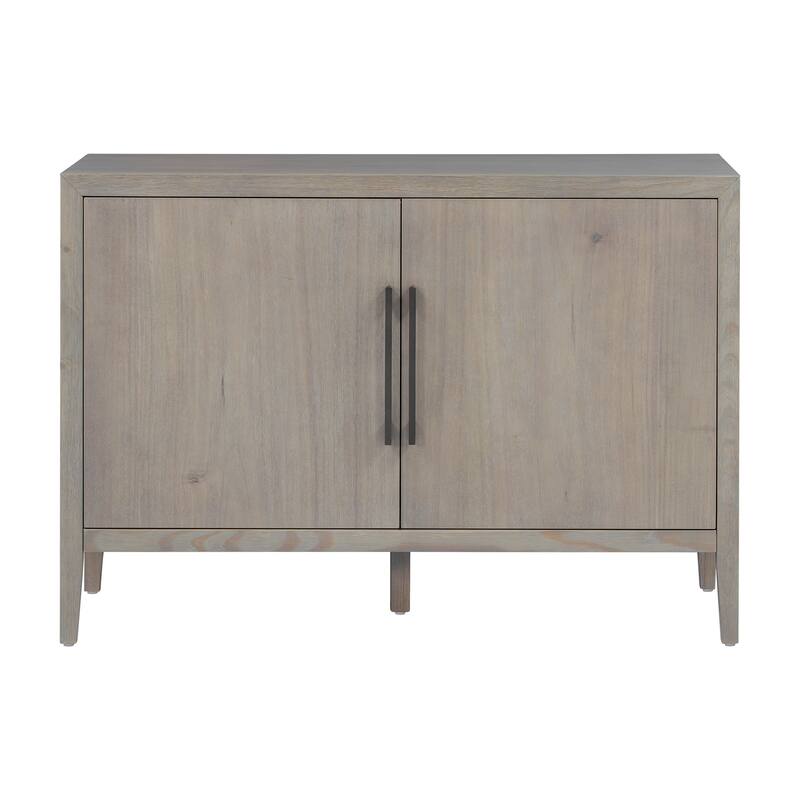 Farmhouse Sideboard Cabinet, Stylish Pine Veneer Design with Double Doors and Adjustable Feet for Storage