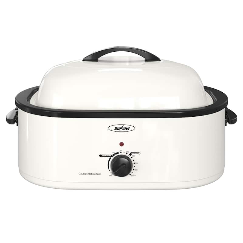 Royalcraft Roaster Oven with Removable Pan - 8QT - White