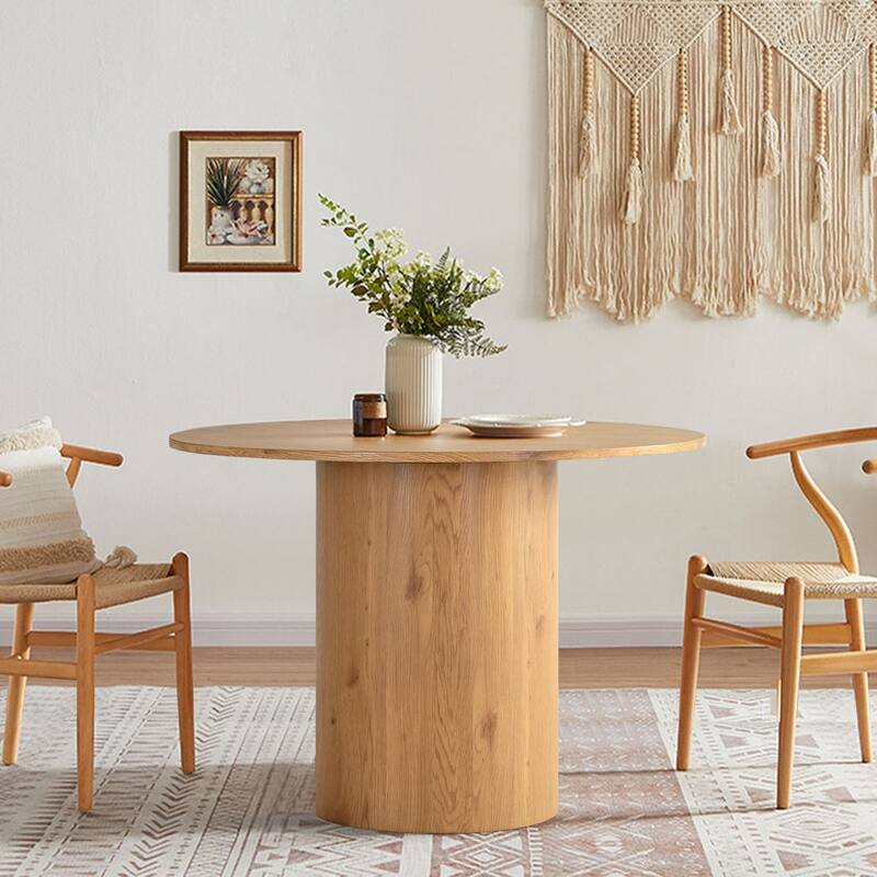 42" Round Pedestal Dining table - Oak