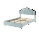 preview thumbnail 25 of 28, Full Princess Platform Bed with LED Lights and Storage Drawers