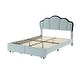 preview thumbnail 25 of 28, Princess-Themed Full Upholstered Platform Bed with LED & Drawers