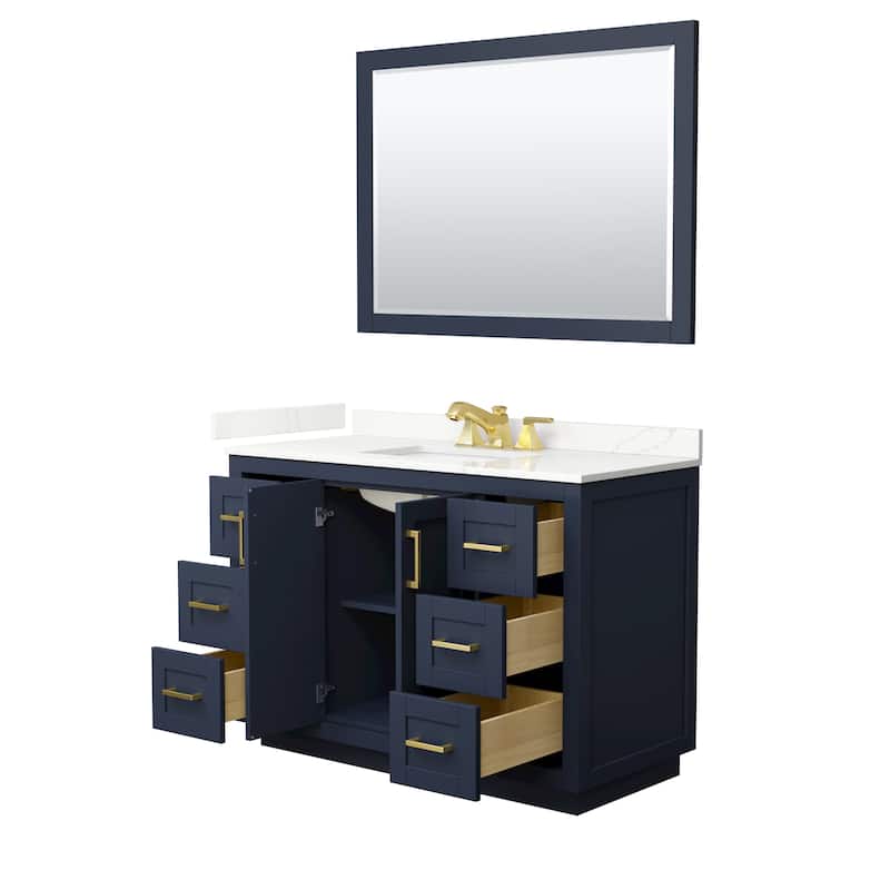 Miranda 48-inch Single Vanity, Quartz Top, 46-inch Mirror