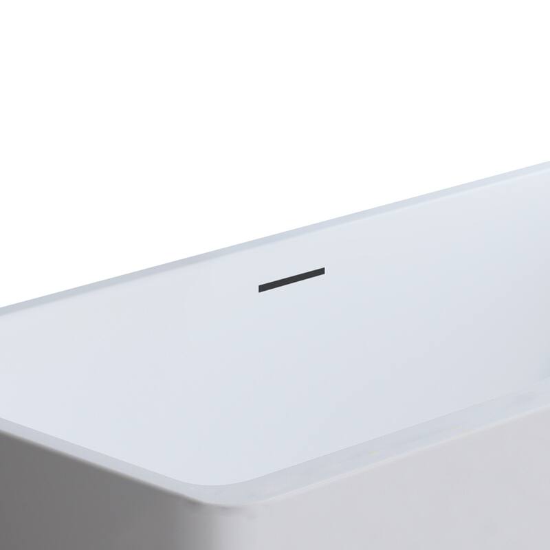 A&E Bath Willie White High-gloss Freestanding Rectangle Bathtub