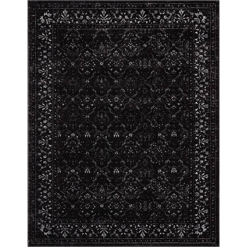 Well Woven Zazzle Argos Vintage Modern Area Rug - 3' 11" x 5' 3" - Black - Rectangle