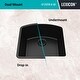 preview thumbnail 9 of 7, 23 Inch Lexicon Platinum Quartz Composite Drop-in Undermount D-Shaped Single Bowl Galaxy Black Kitchen Sink LP-2321D-K-SO