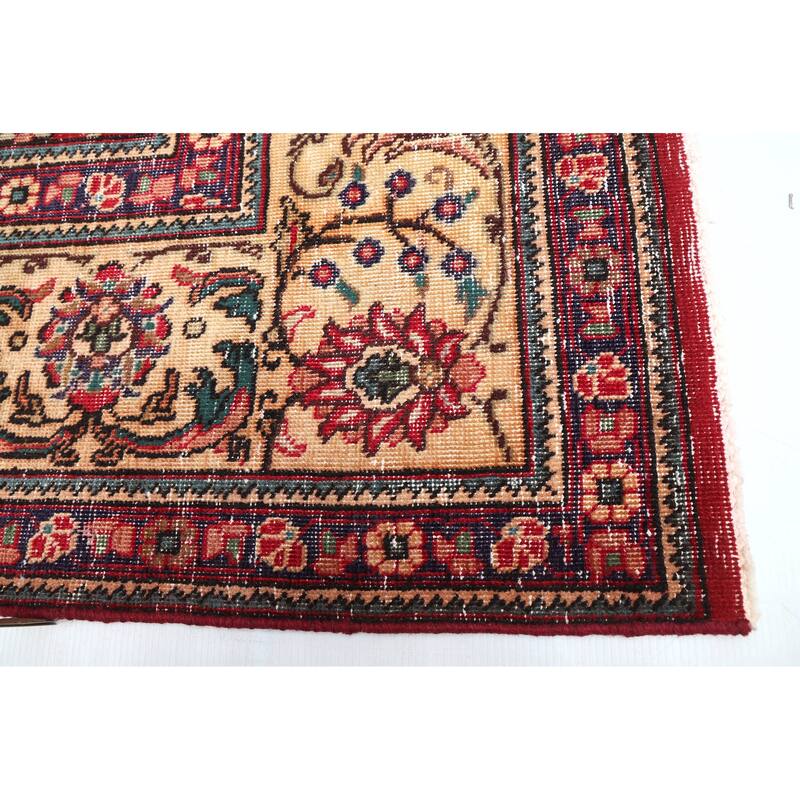 ECARPETGALLERY Hand-knotted Antalya Vintage Red Wool Rug - 6'6 x 9'7