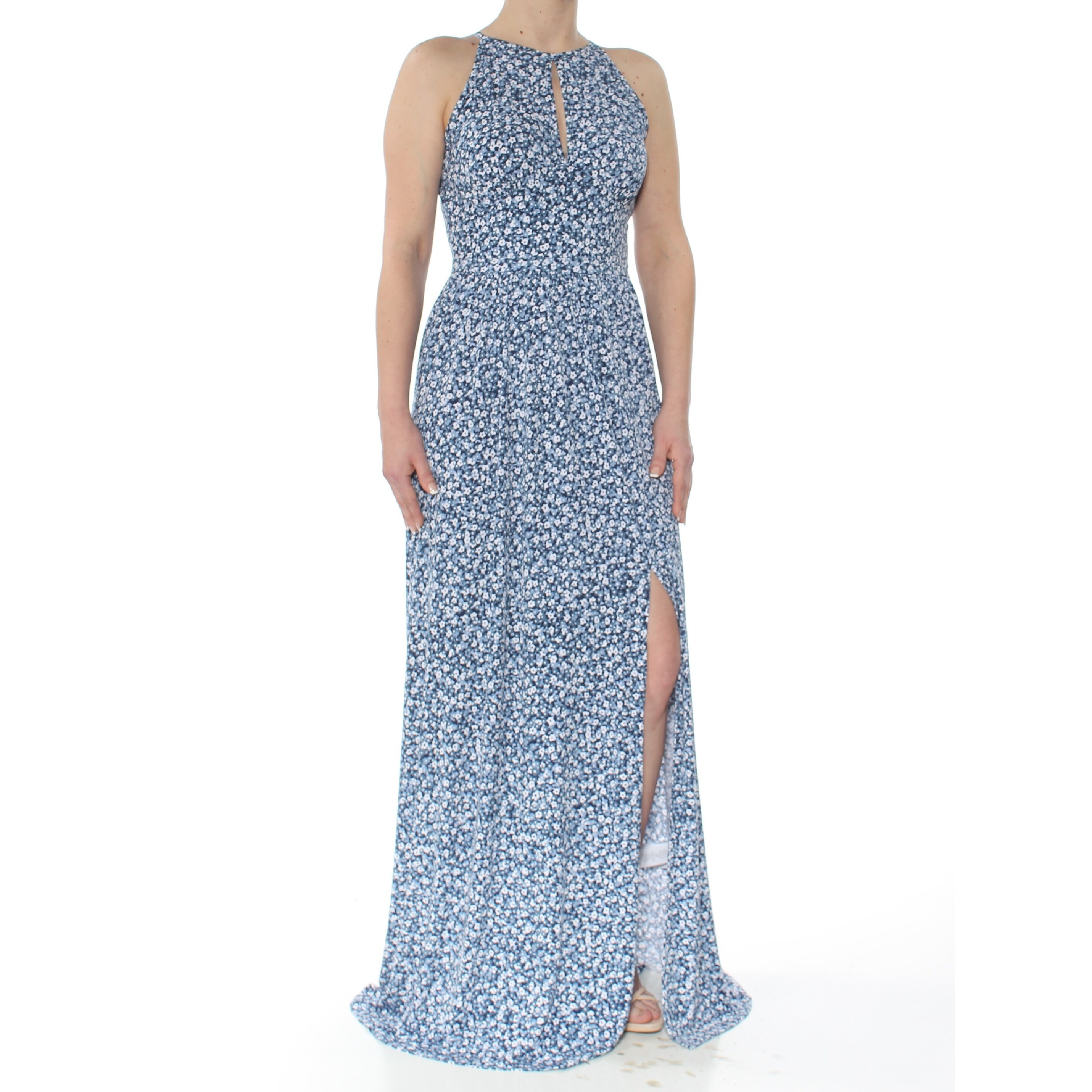 michael kors blue and white dress