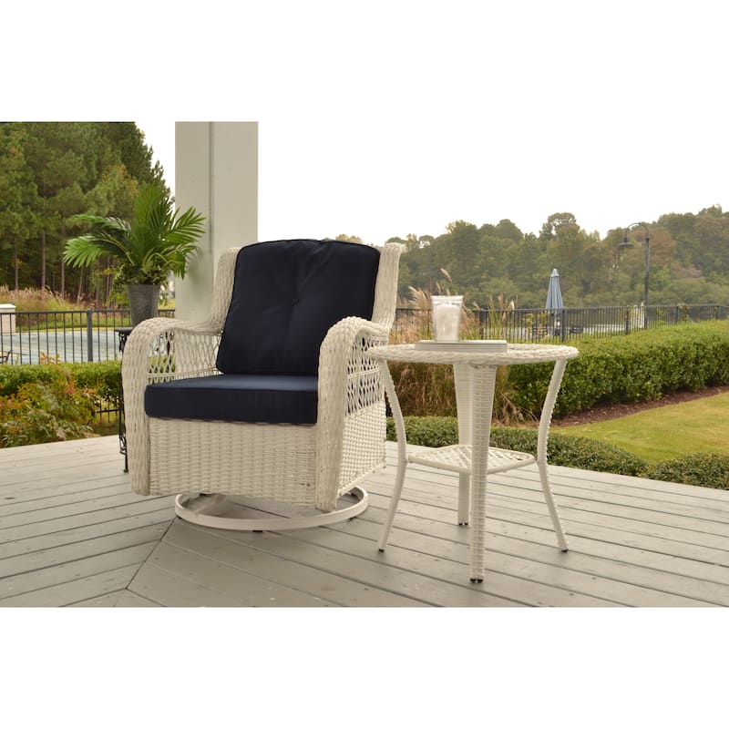 Rio Vista Outdoor Wicker Swivel Glider Chair Set (2-Piece)
