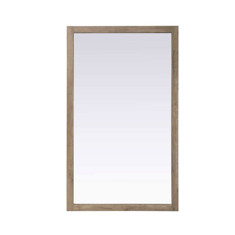 Solene Wooden Rectangle Mirror (60-72 x 36 in.) - Natural Oak - 60" x 36"