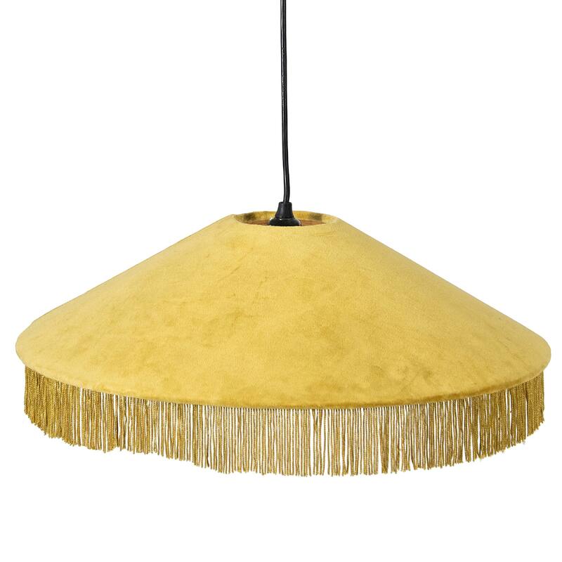 Mid Century Velvet Ceiling Light with Tassels