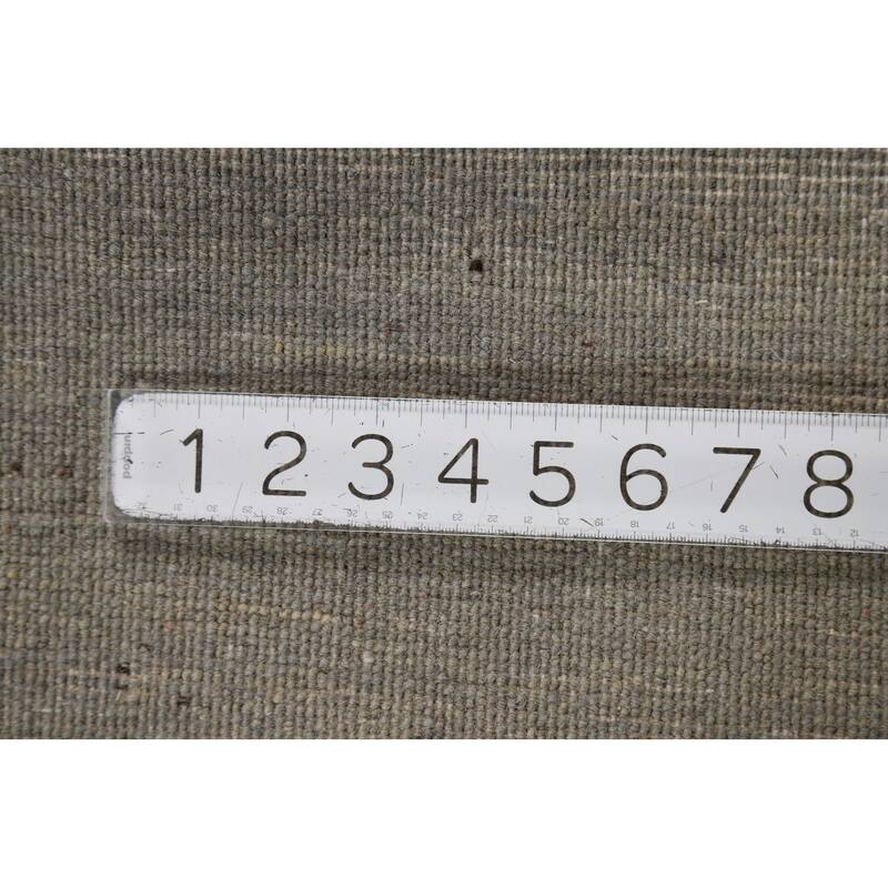 Gray Contemporary Gabbeh Oriental Foyer Rug Hand-Knotted Wool Carpet - 3'2"x 4'9"