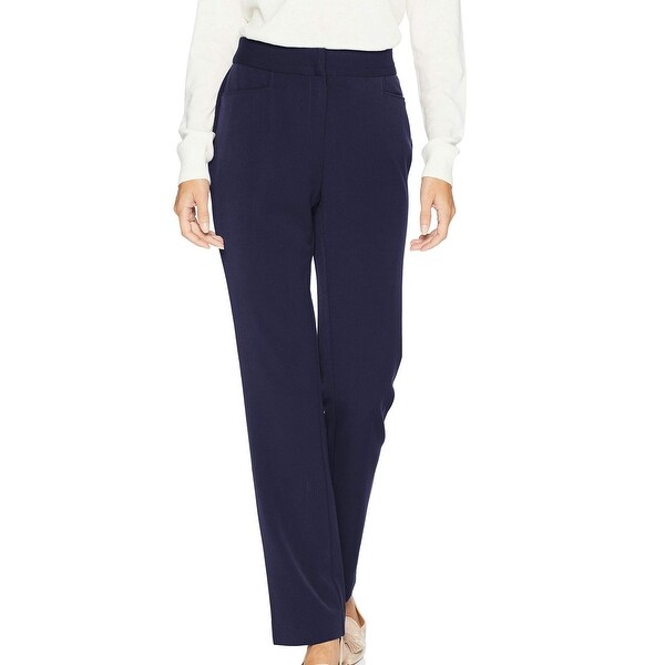womens navy slim leg trousers