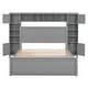 preview thumbnail 7 of 44, Queen Size Wooden Bed with All-in-One Cabinet, Shelf, Sockets & Twin XL Trundle - Stylish and Functional in Grey