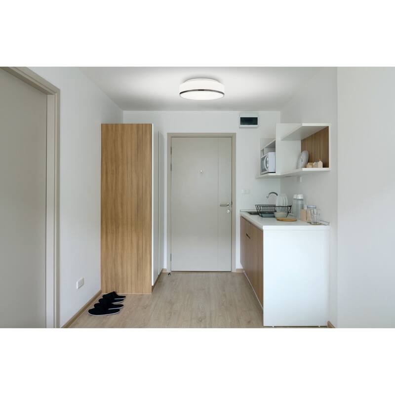 Access Lighting Aero 3-light 16 inch Chrome Flush Mount