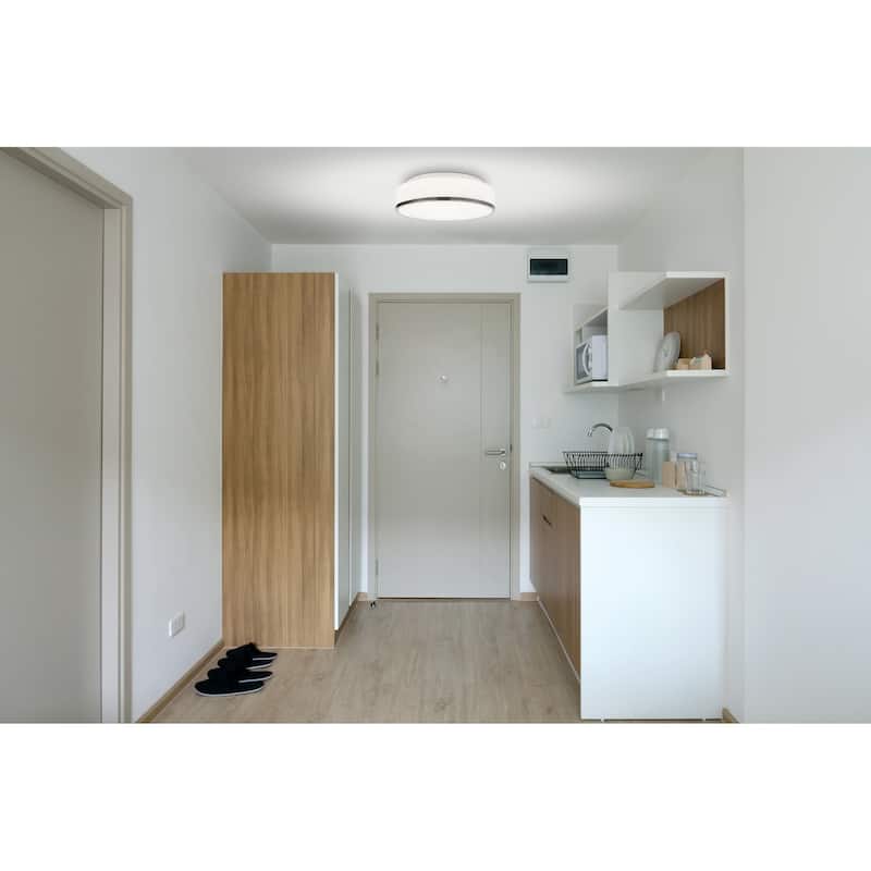 Access Lighting Aero Flush Mount - 10" - Chrome Finish - Replaceable LED - Bulb Included