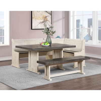 Modern Dining Bench Seating Set - Kitchen Corner Booth Table with Storage