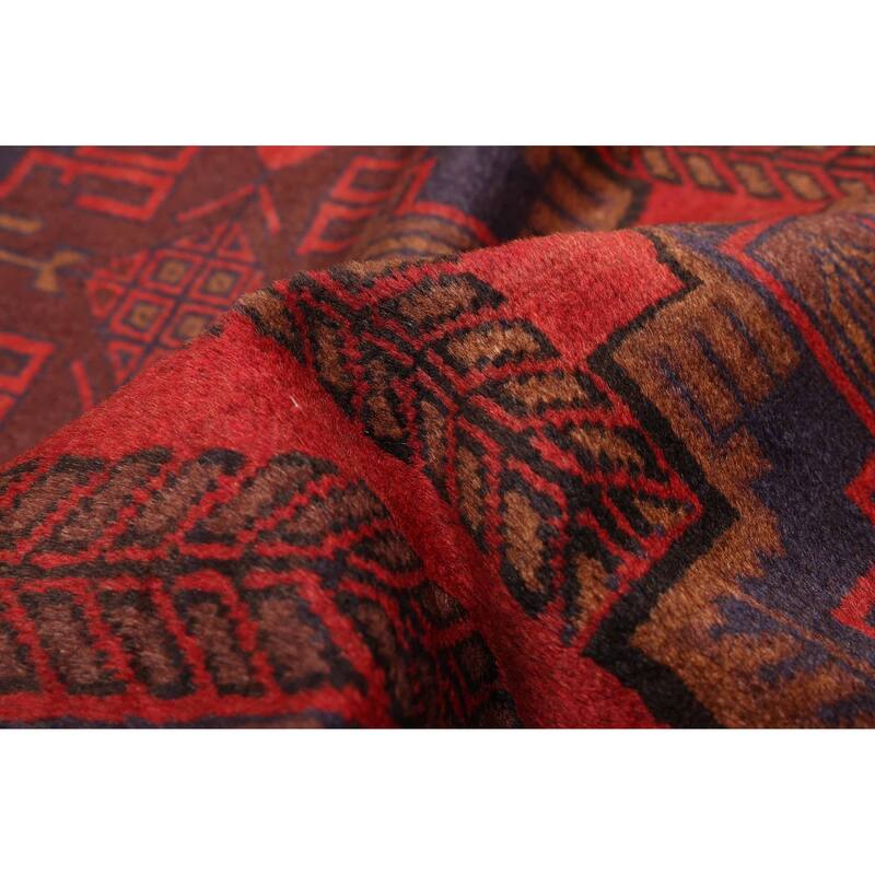 ECARPETGALLERY Hand-knotted Teimani Red Wool Rug - 3'5 x 6'8