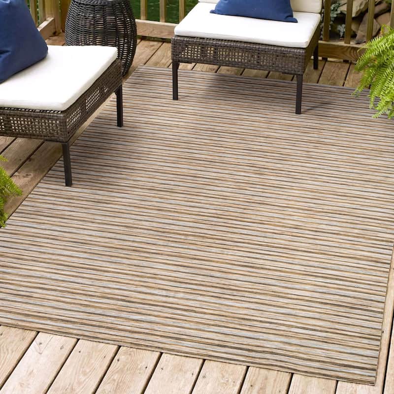 JONATHAN Y Finn Modern Farmhouse Pinstripe Area Rug