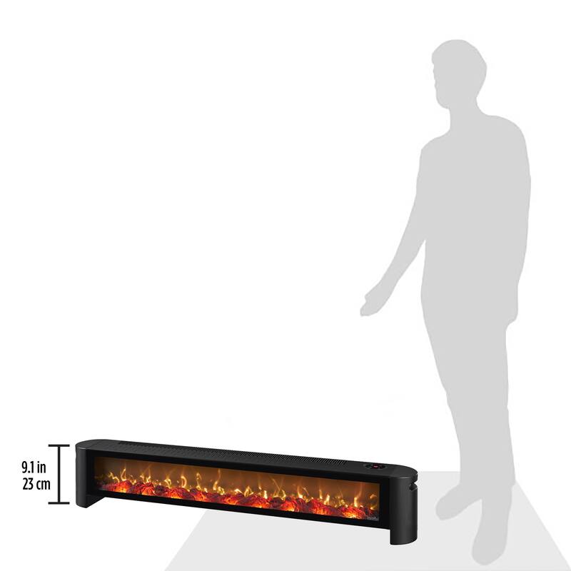 duraflame® Electric Fireplace Baseboard Heater, Black