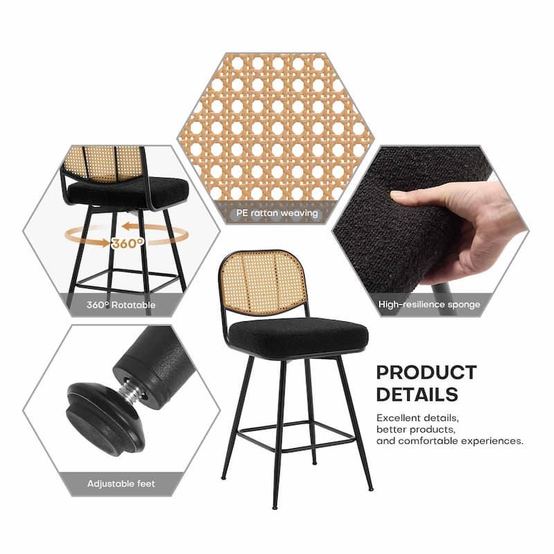 26"/29" Counter Height Swivel Bar Stools Set of 2/3/4