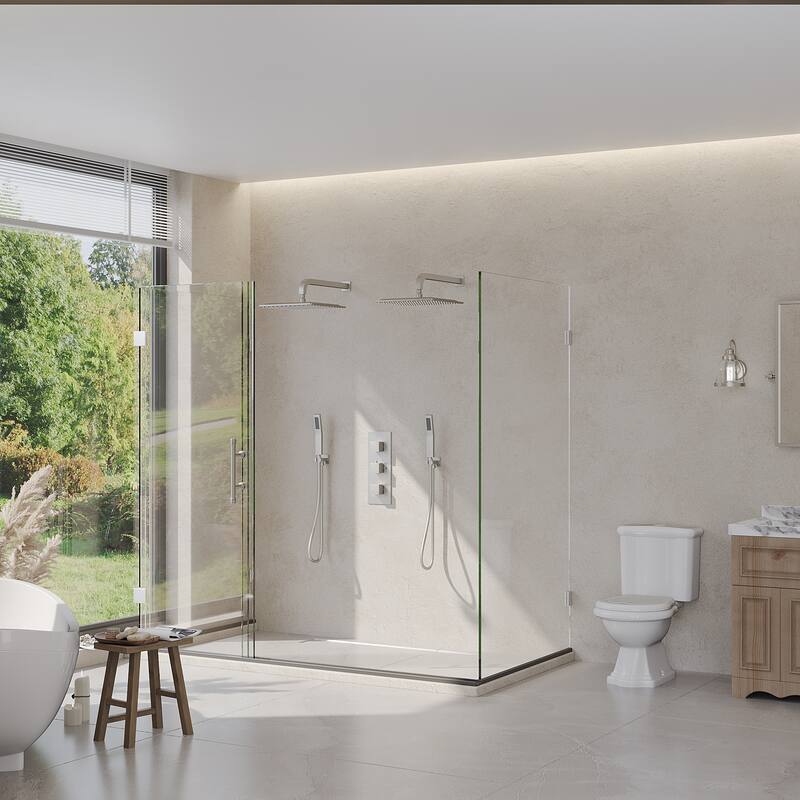 EVERSTEIN Dual Shower System 12" Rain Shower Head with High Pressure Handheld Sprays