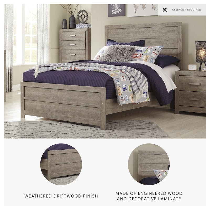 Signature Design by Ashley Balnain Grey Panel Bed