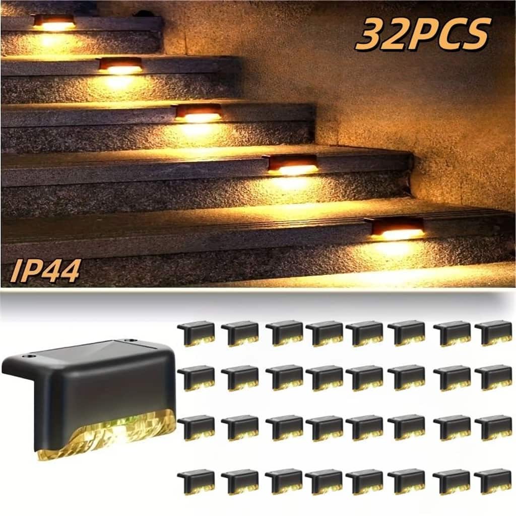 Warm light-32PCS Led Solar Deck Light