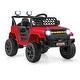 preview thumbnail 4 of 45, 12V Ride On Car for Kids with LED Lights and Safety Features - 37" x 24.5" x 25.5" Red