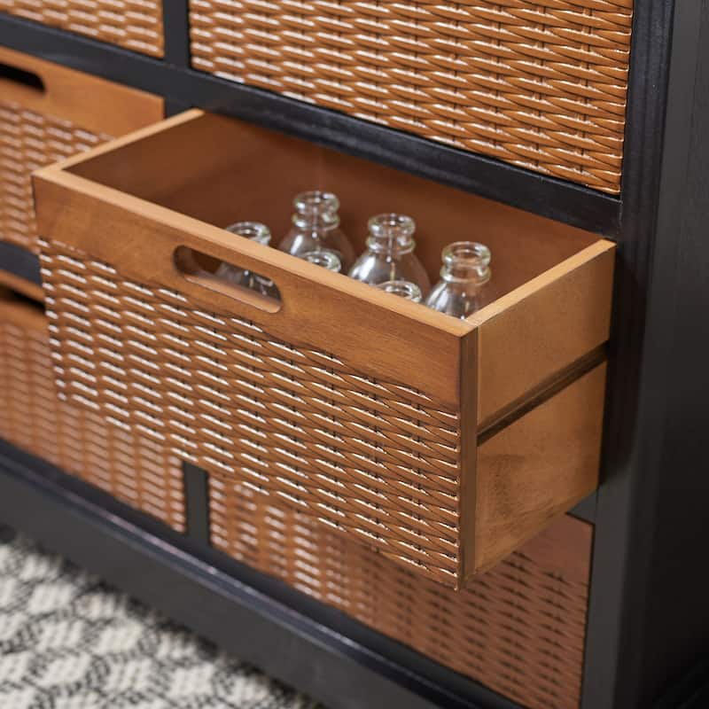 SAFAVIEH Landers Farmhouse 6-Drawer Storage Chest - 30" W x 12.5" L x 26" H