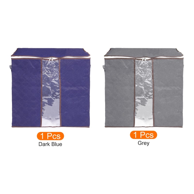 2pcs Foldable Storage Bag Clothes Blanket Closet Storage Box
