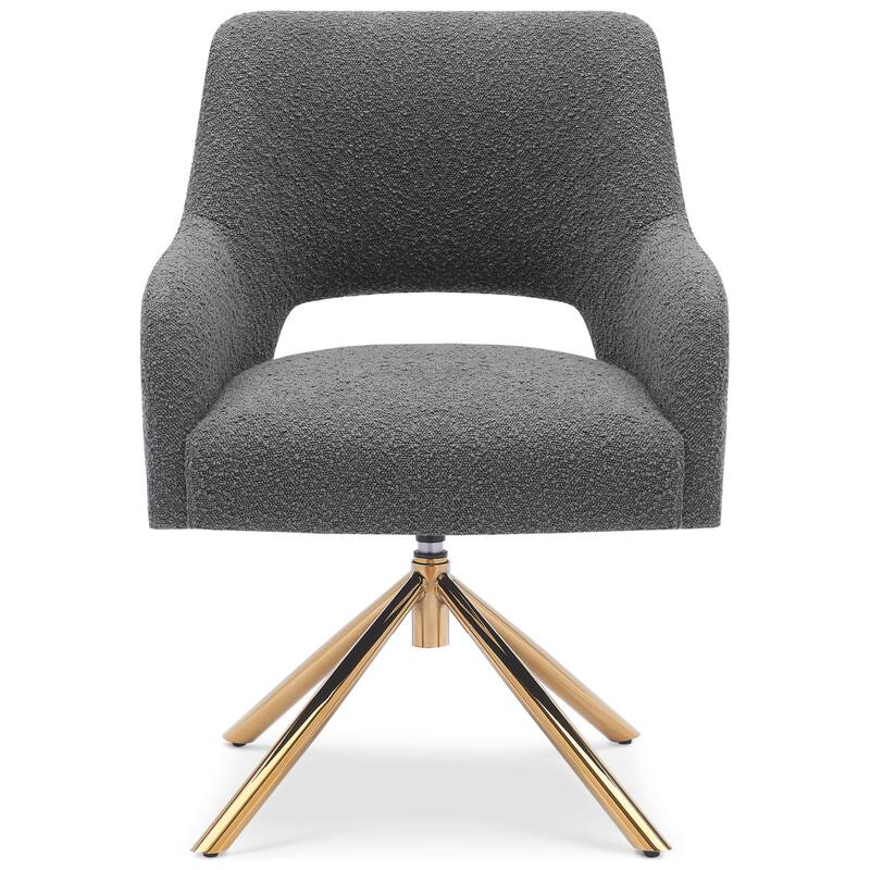 Boucle Polyester Upholstered Swivel Accent Chair - Stain Resistant (Set of 4)