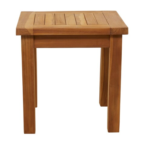 Teak Wood Traditional Indoor/Outdoor Accent Table - 18 x 19 x 18