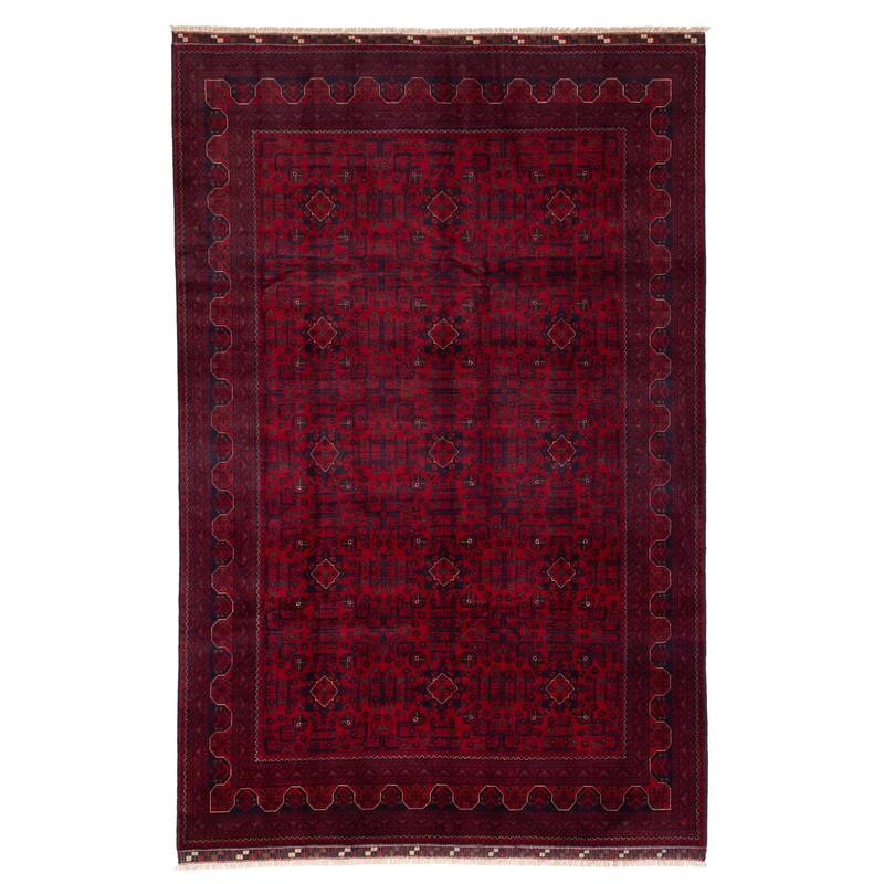 ECARPETGALLERY Hand-knotted Finest Khal Mohammadi Red Wool Rug - 6'7 x 10'0