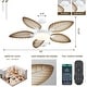 preview thumbnail 6 of 29, 52" Waterproof Indoor and Outdoor Ceiling Fans with Lights, APP and Remote Control, Dimmable Farmhouse Ceiling Fan - 52 Inches