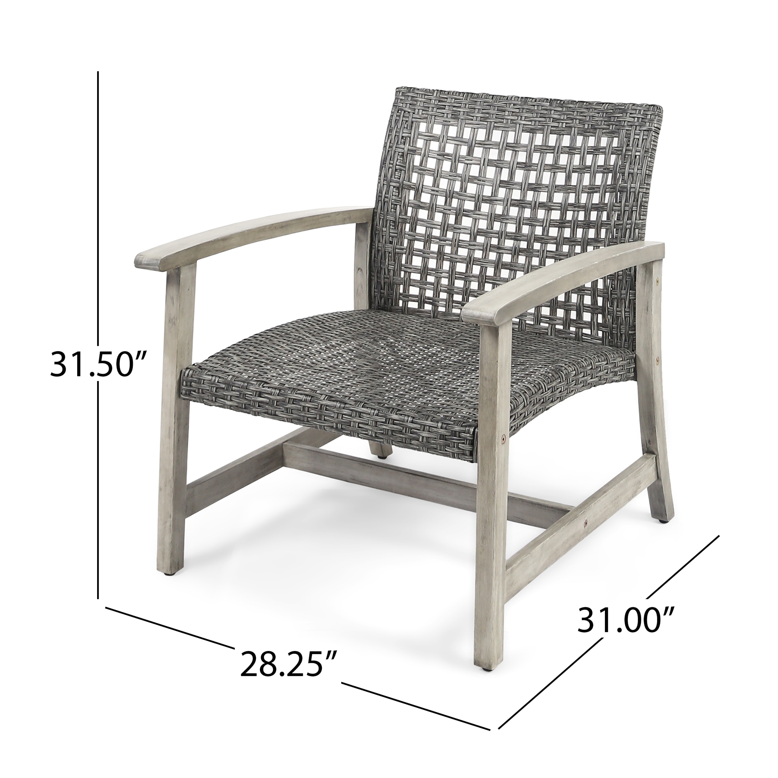 Hampton outdoor mid sales century wicker club chair