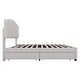 preview thumbnail 9 of 18, Upholstered Bed with 4 Storage Drawers,Wood Slat Support