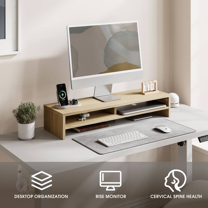 Fenge Monitor Stand, 31.5 Inch Computer Monitor Riser for Desk
