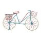 preview thumbnail 9 of 30, Colorful Metal Vintage Whimsical Eclectic Bicycle Plant Stand - 54 x 18 x 32