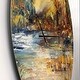 preview thumbnail 3 of 8, Designart 'Stream in Forest Oil Painting' Oversized Traditional Wall CLock