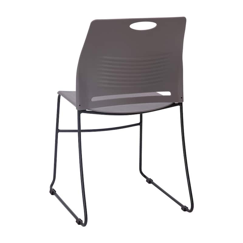 Commercial 660 LB. Capacity Plastic Steel Sled Base Stack Chairs - 5 Pack