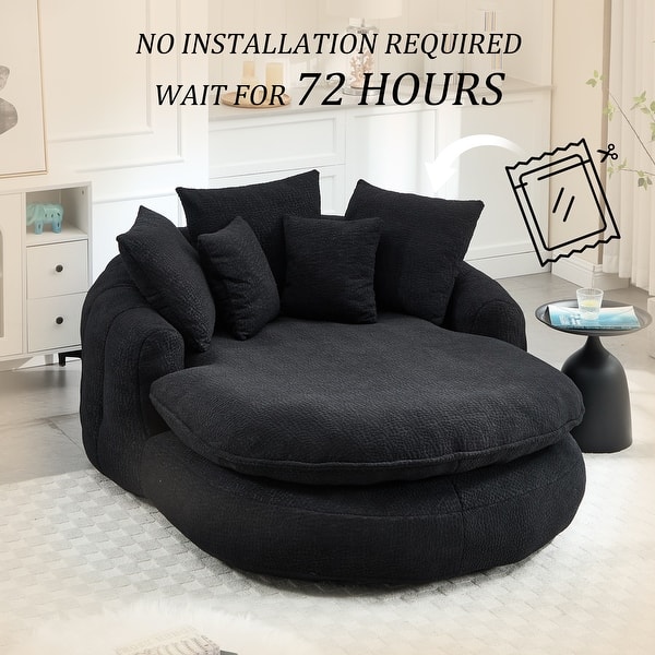 Oversized Oval Upholstered Bean Bag Sofa - Bed Bath & Beyond